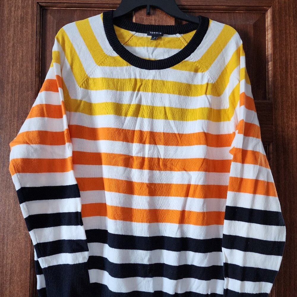 Torrid Cotton Cashmere Pullover Crew Sweater